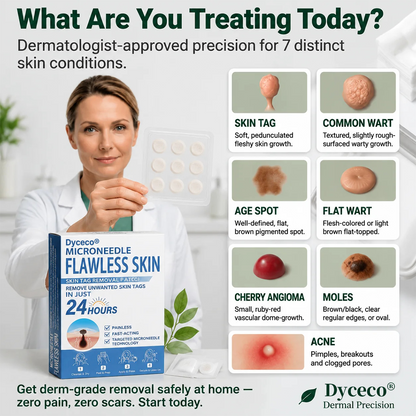 👩‍⚕️💎 𝐎𝐟𝐟𝐢𝐜𝐢𝐚𝐥 𝐒𝐭𝐨𝐫𝐞 | Dyceco® 🍁 𝐁𝐨𝐭𝐚𝐧𝐢𝐜𝐚𝐥 𝐌𝐢𝐜𝐫𝐨𝐧𝐞𝐞𝐝𝐥𝐞 𝐇𝐲𝐝𝐫𝐨𝐜𝐨𝐥𝐥𝐨𝐢𝐝 𝐏𝐚𝐭𝐜𝐡 (𝐅𝐨𝐫 𝐒𝐤𝐢𝐧 𝐓𝐚𝐠𝐬, 𝐒𝐦𝐚𝐥𝐥 𝐒𝐤𝐢𝐧 𝐆𝐫𝐨𝐰𝐭𝐡𝐬, 𝐖𝐚𝐫𝐭𝐬, 𝐌𝐨𝐥𝐞𝐬, 𝐀𝐠𝐞 𝐒𝐩𝐨𝐭𝐬 & 𝐏𝐢𝐠𝐦𝐞𝐧𝐭𝐚𝐭𝐢𝐨𝐧 𝐂𝐨𝐧𝐜𝐞𝐫𝐧𝐬)
